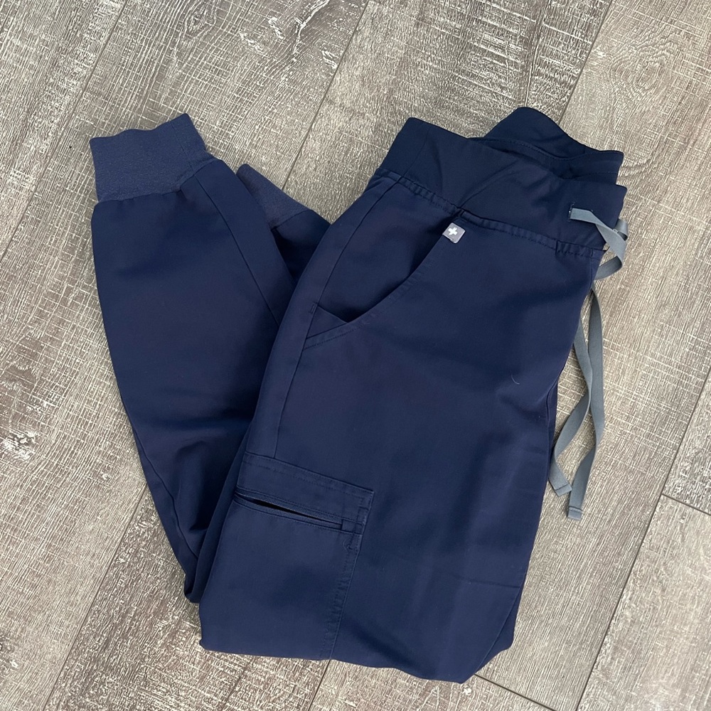Figs Navy Blue Scrub Zamora Petite Jogger